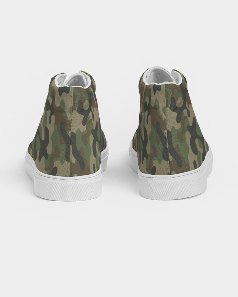 Camouflage Women's High Top Canvas Shoe