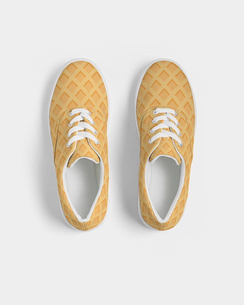 Waffles Men's Lace Up Canvas Shoe