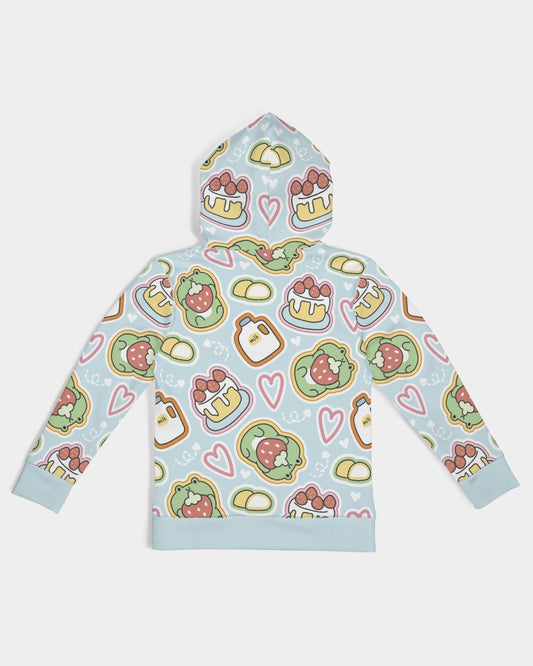 Frogs And Strawberries large Kids All-Over Print Hoodie