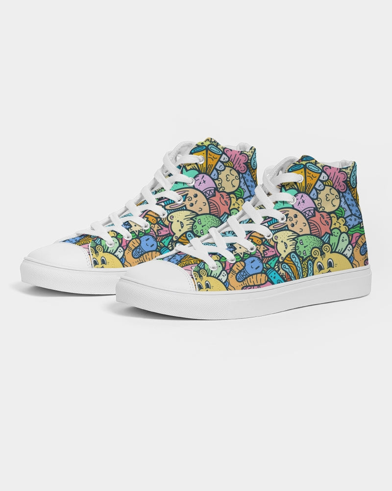 Weird Cuteness Men's High Top Canvas Shoe