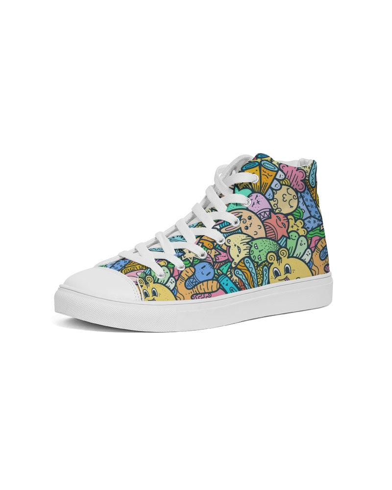 Weird Cuteness Men's High Top Canvas Shoe