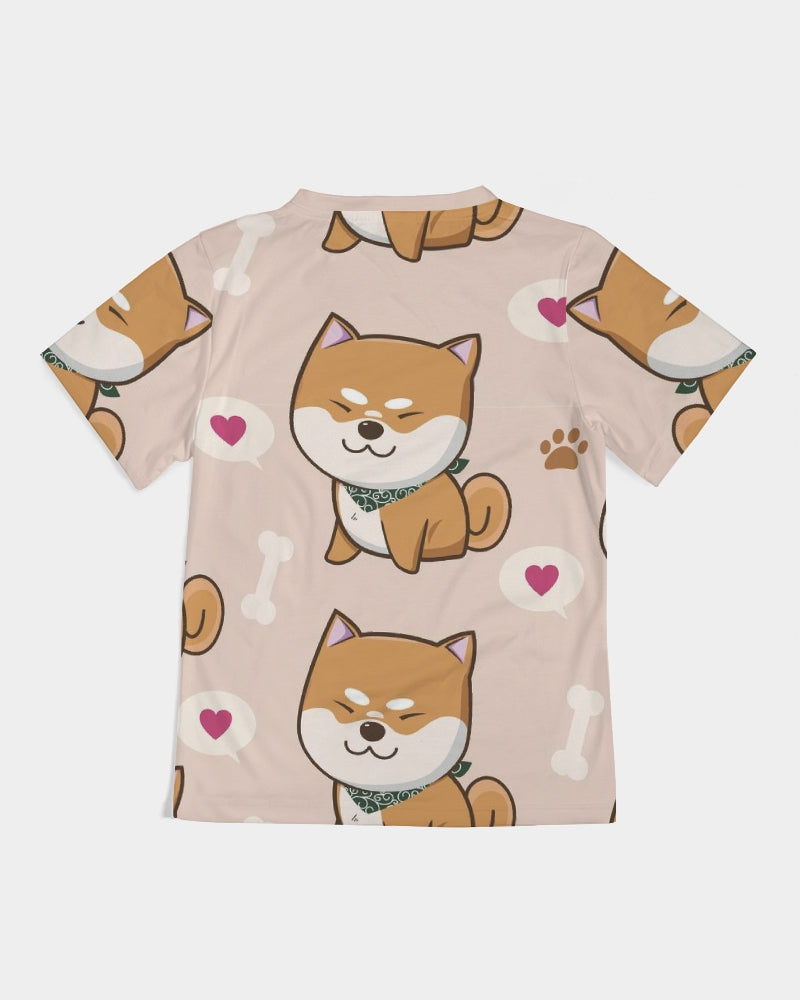 Shiba Inu Love Large Kids All-Over Print Tee