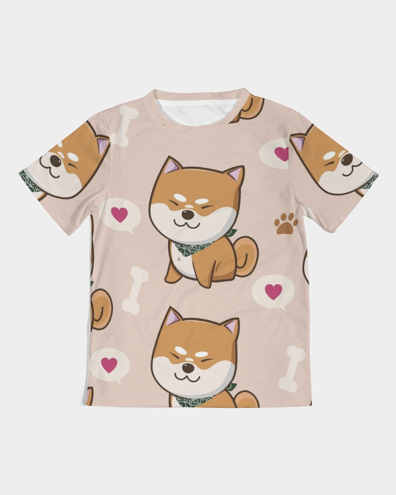 Shiba Inu Love Large Kids All-Over Print Tee