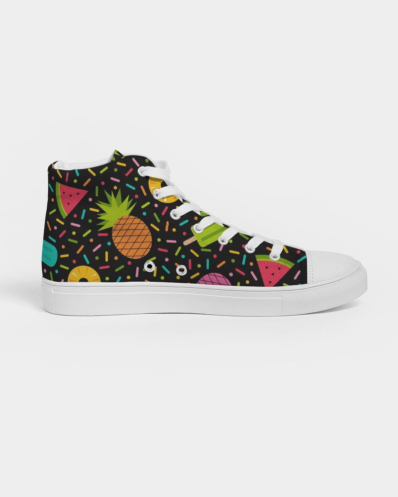 Fruit Party Men's High Top Canvas Shoe