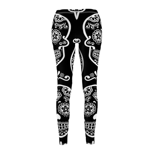 Black & White Calavera Women's Leggings