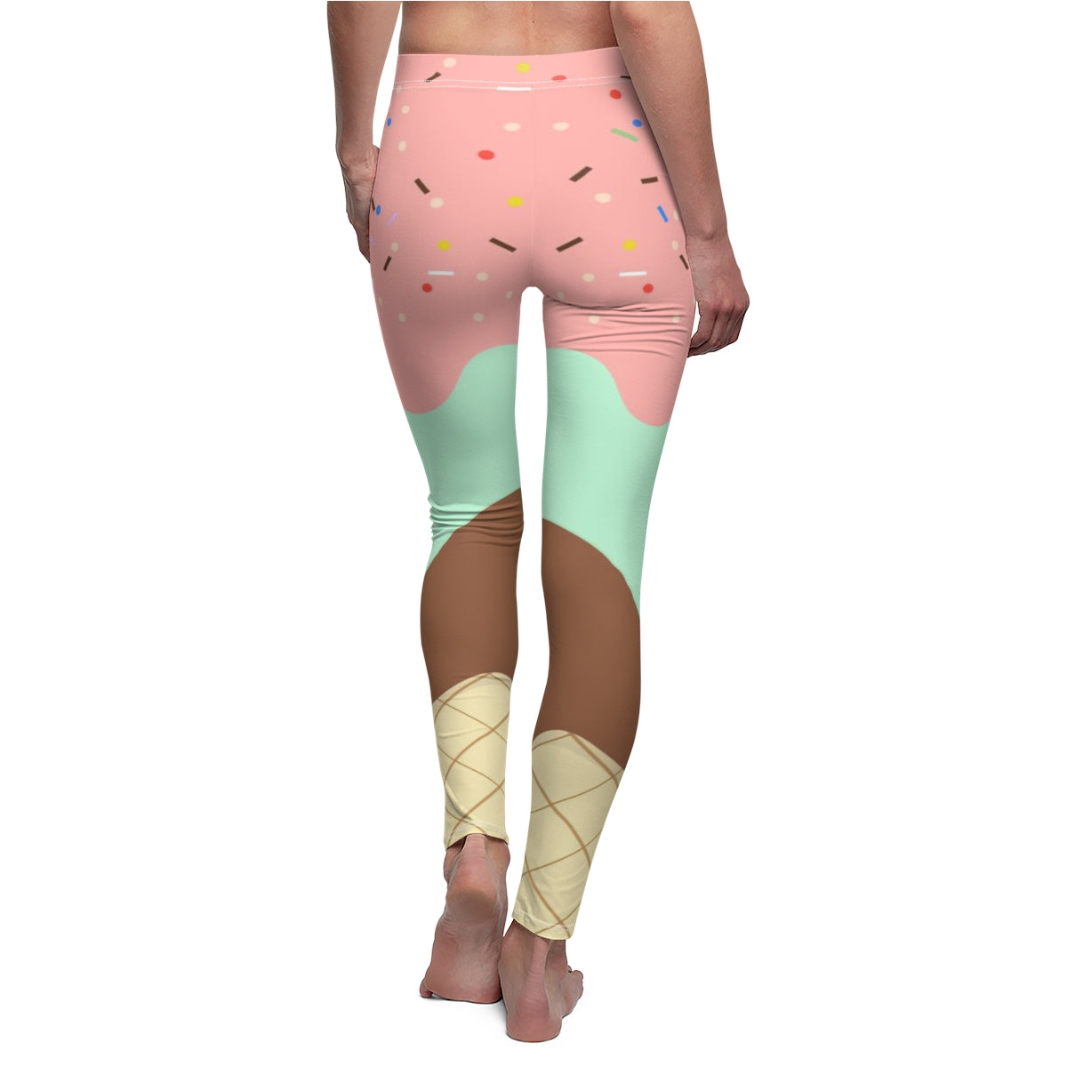 Three Layered Ice Cream Cone Womens Yoga Pants
