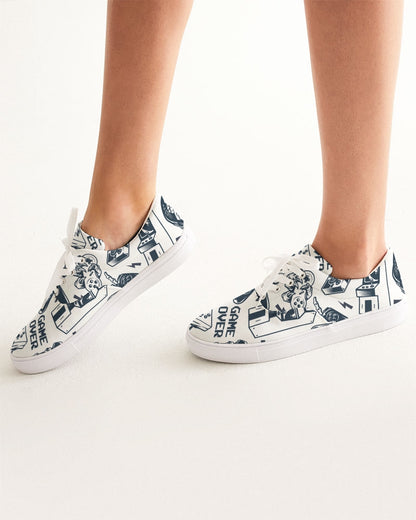 Game Over Women's Lace Up Canvas Shoe