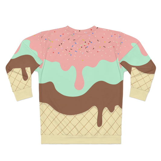 Three Layered Ice Cream Cone Unisex Sweatshirt