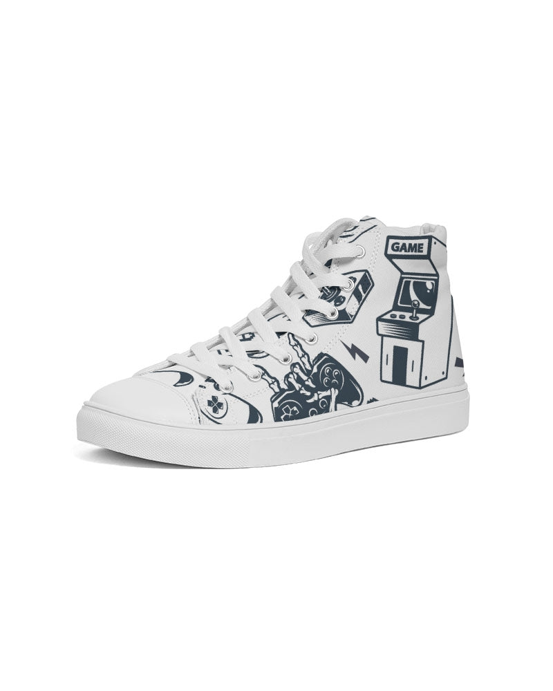 Game Over Men's High Top Canvas Shoe