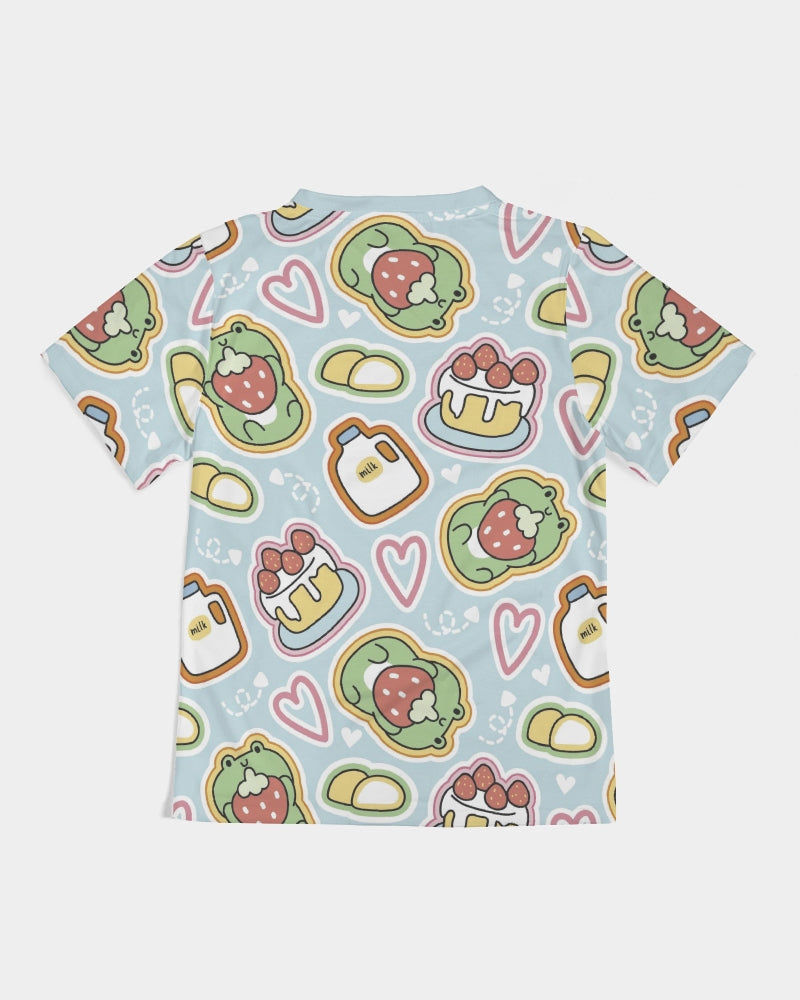 Frogs And Strawberries large Kids All-Over Print Tee