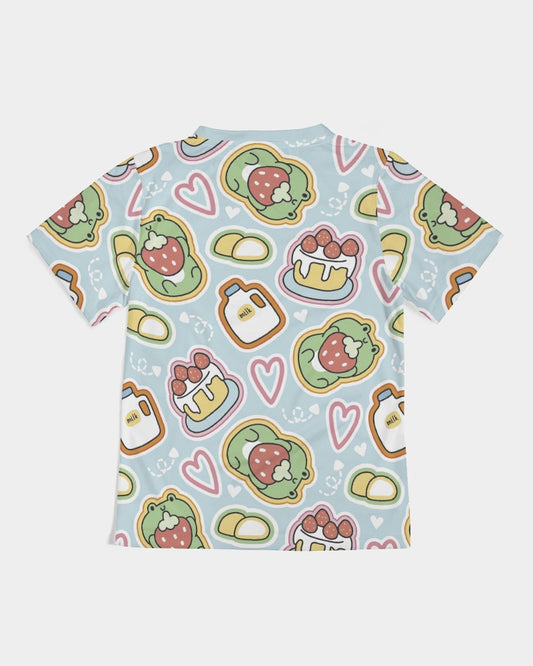 Frogs And Strawberries large Kids All-Over Print Tee