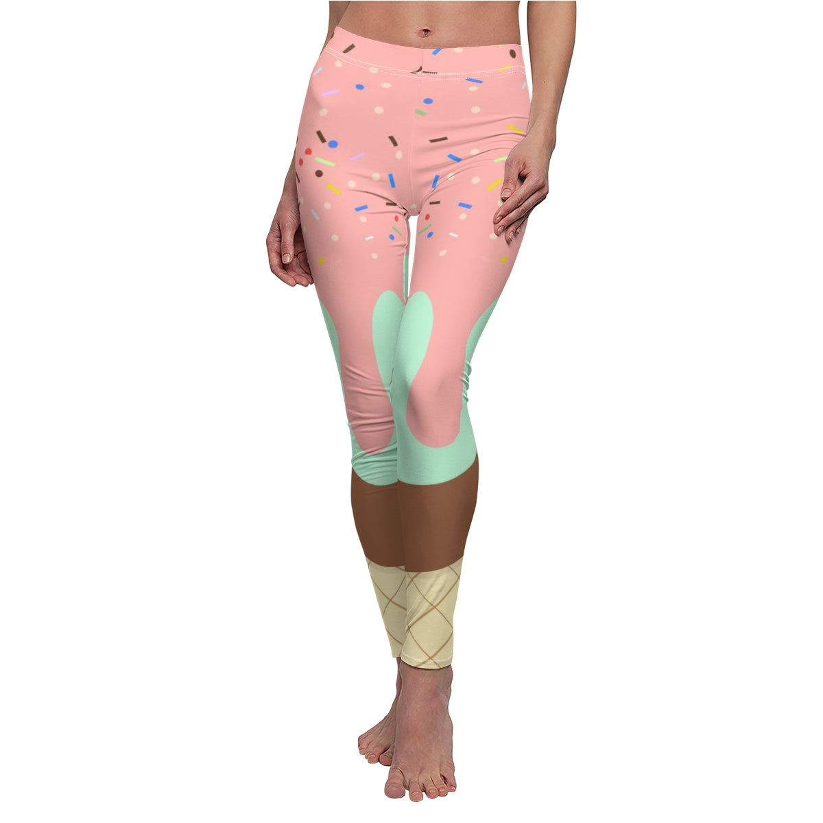 Three Layered Ice Cream Cone Womens Yoga Pants