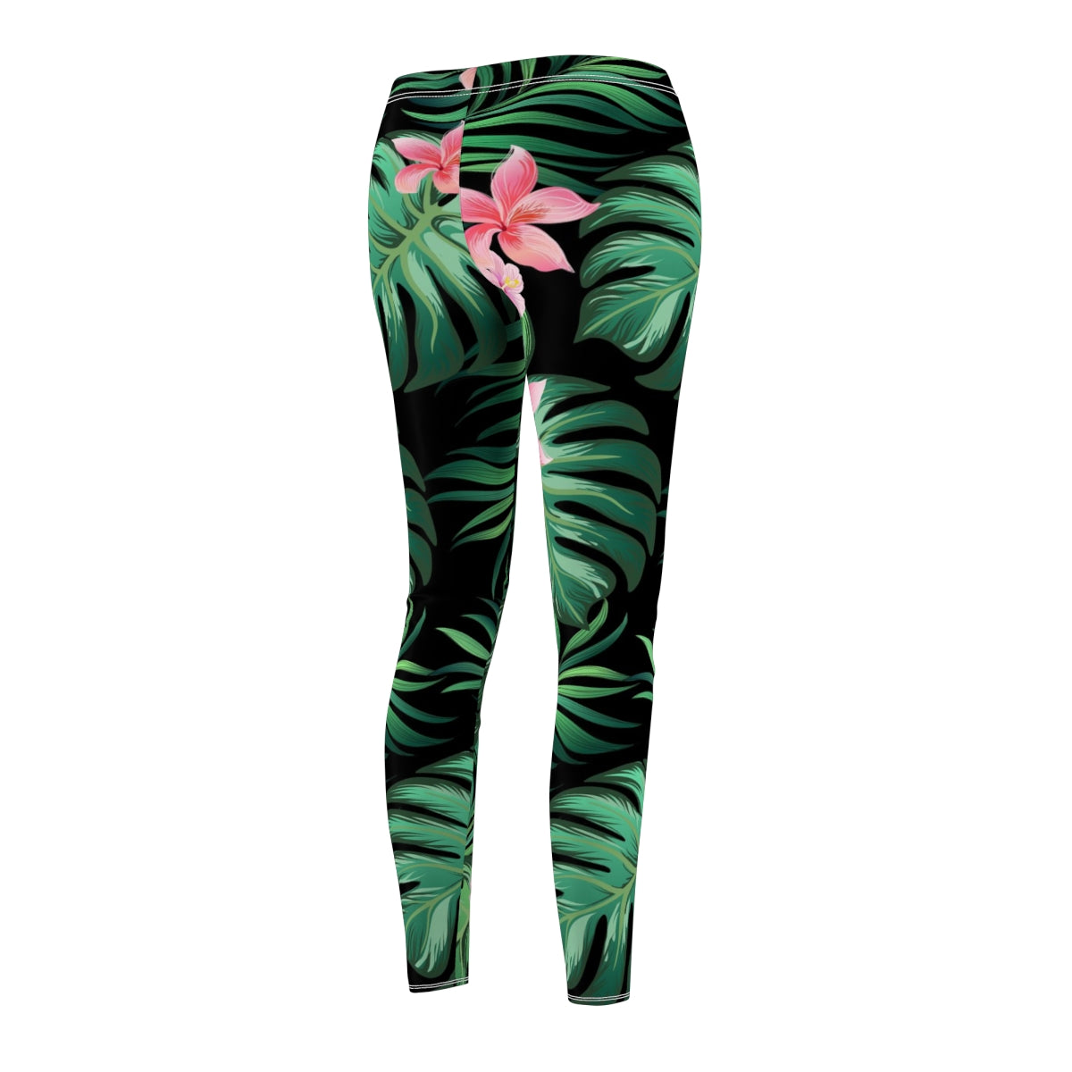 Summer Palm Leaves And Flowers Women's Leggings