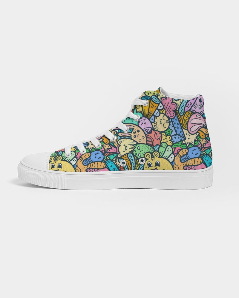 Weird Cuteness Men's High Top Canvas Shoe