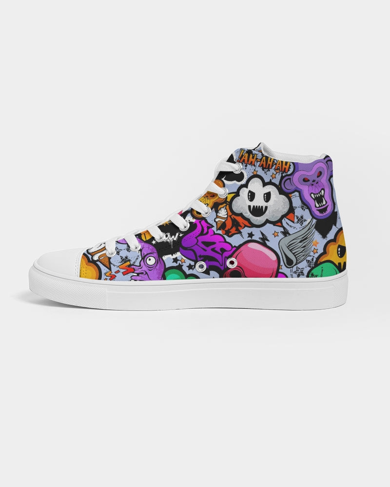Spooky Graffiti Women's High Top Canvas Shoe