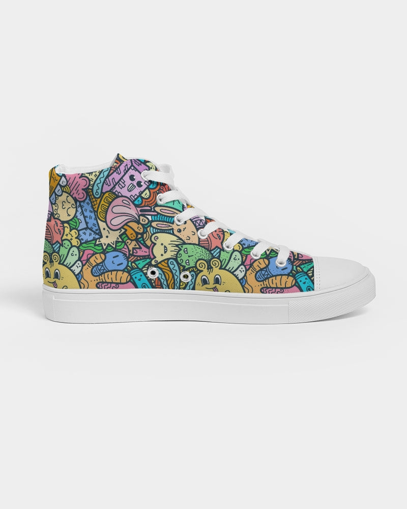 Weird Cuteness Men's High Top Canvas Shoe