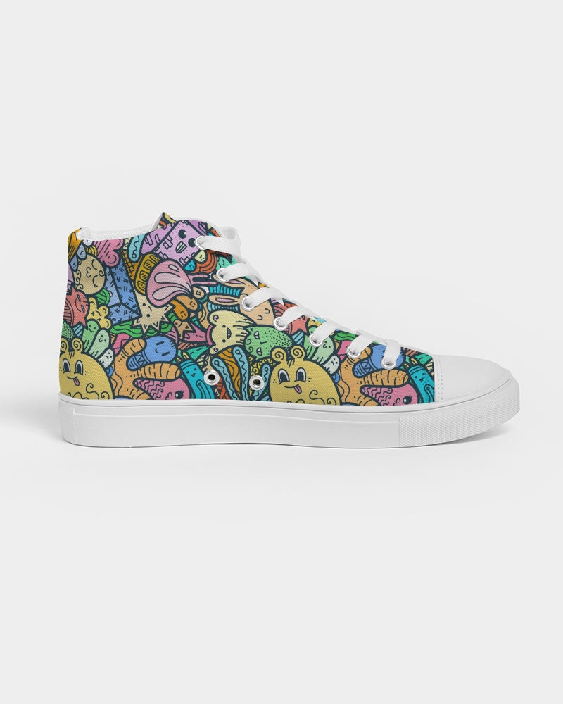 Weird Cuteness Women's High Top Canvas Shoe