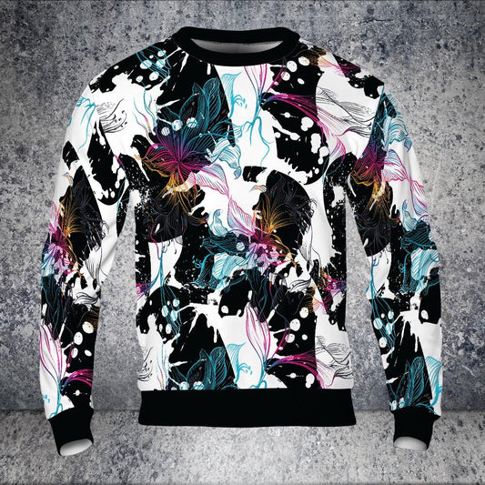 Abstract Gradient Flowers Sweatshirt