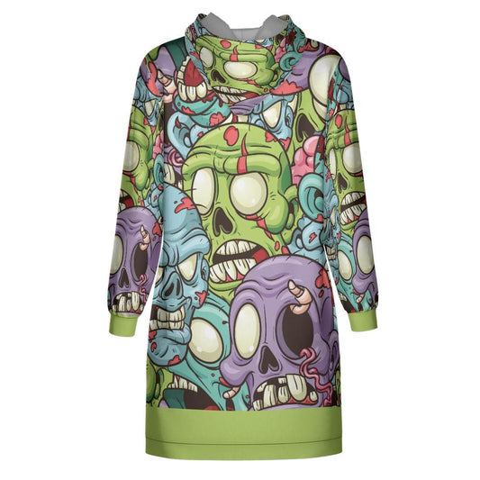 Zombie Heads Hoodie Dress