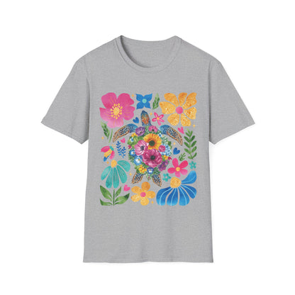 Floral Turtle Unisex T-Shirt