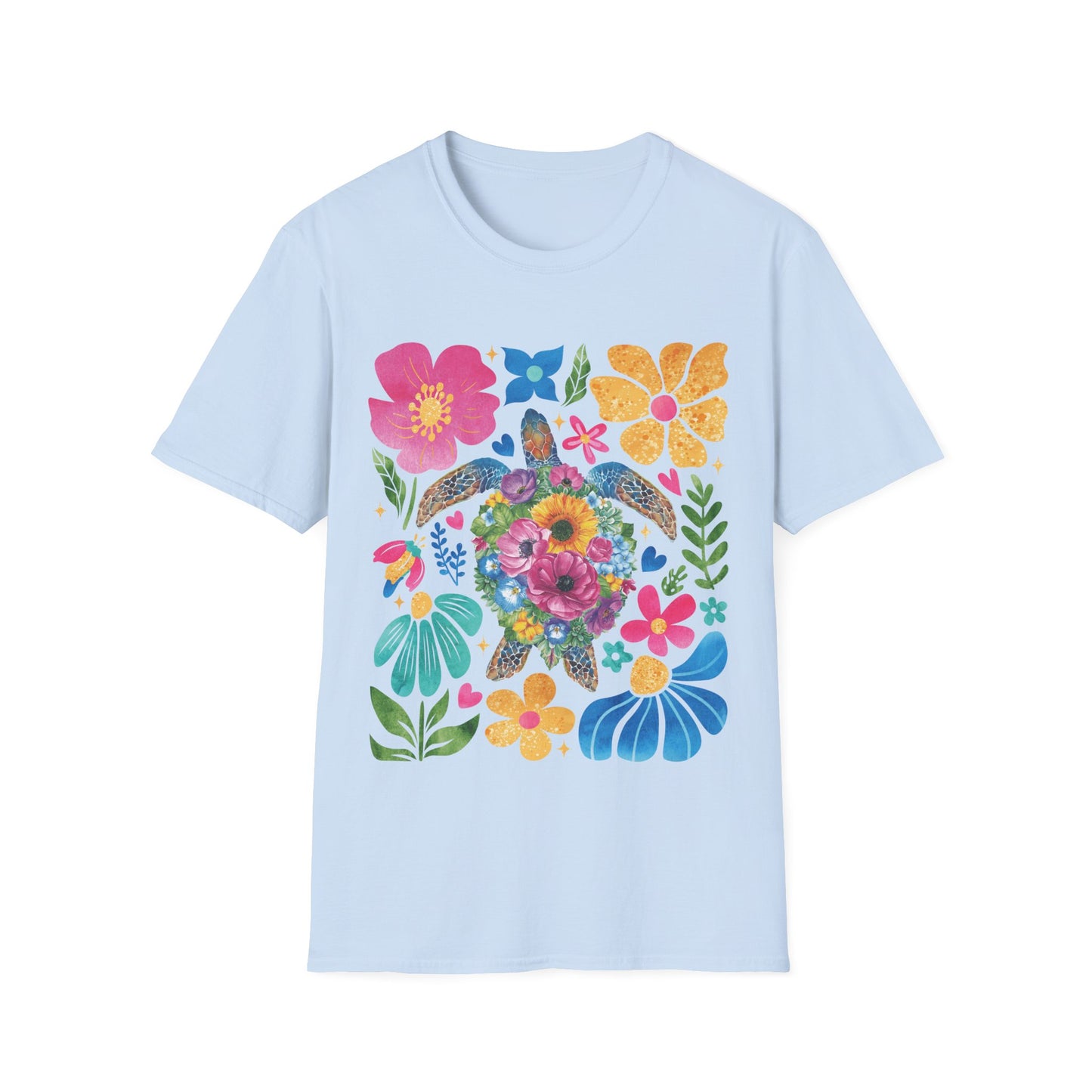 Floral Turtle Unisex T-Shirt