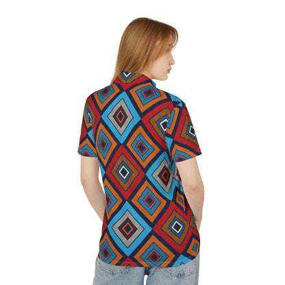 Tribal Patchwork Unisex Polo Shirt