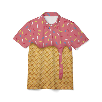 Strawberry Ice Cream Cone Unisex Polo Shirt