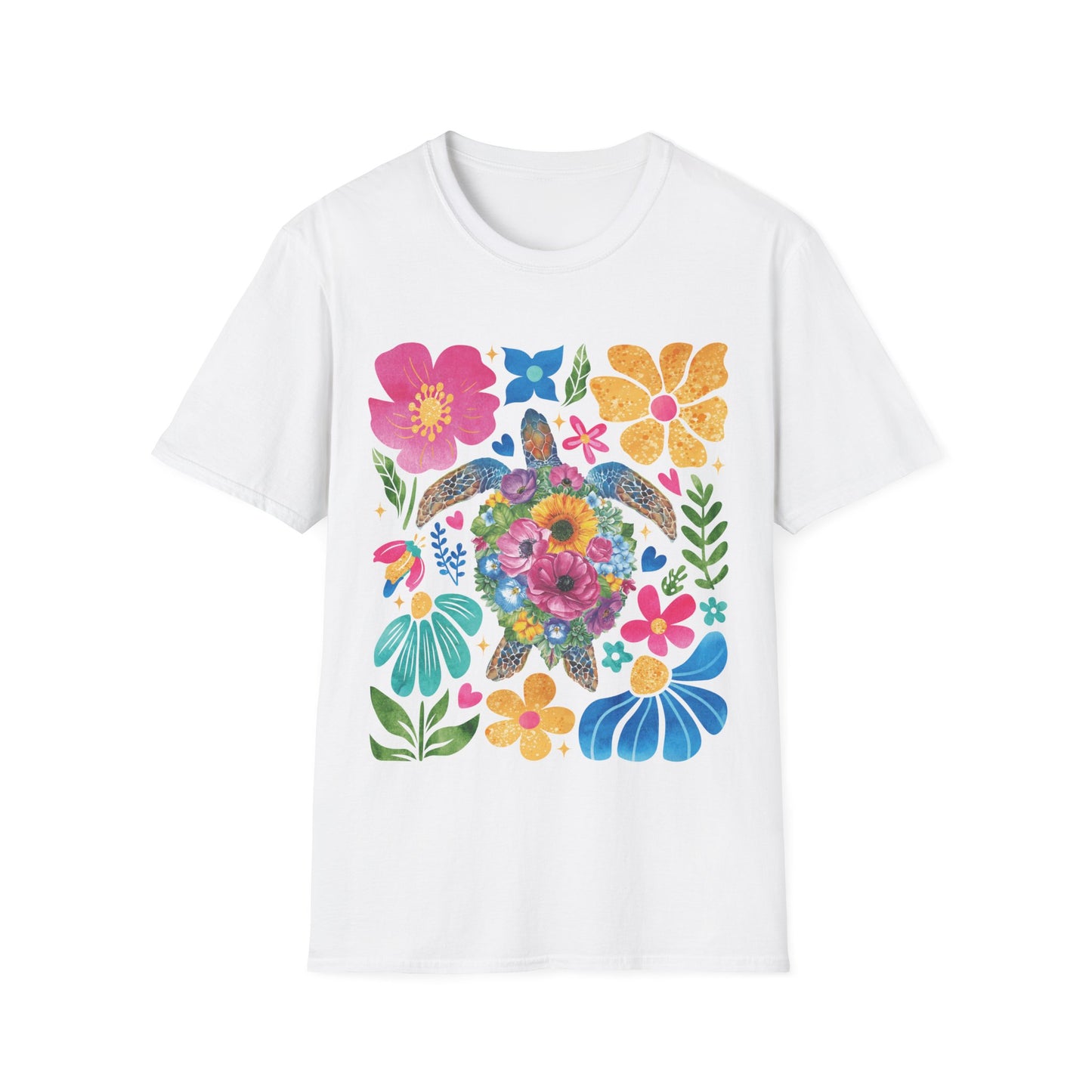 Floral Turtle Unisex T-Shirt