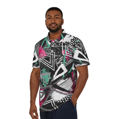 Abstract Triangles Premium Unisex Polo Shirt