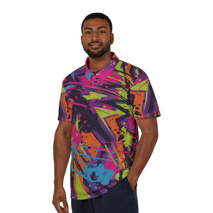 Abstract Zigzag Premium Unisex Polo Shirt