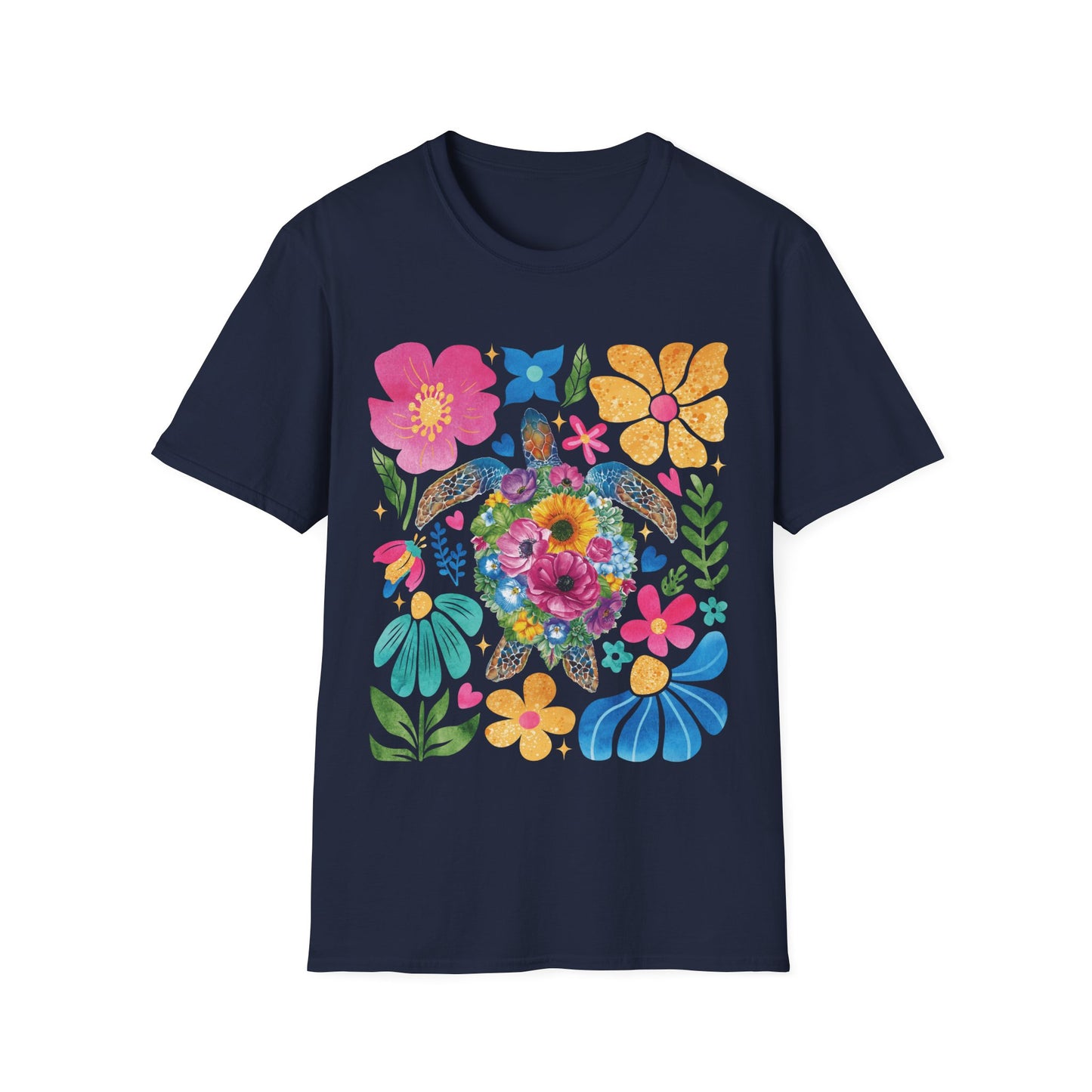 Floral Turtle Unisex T-Shirt