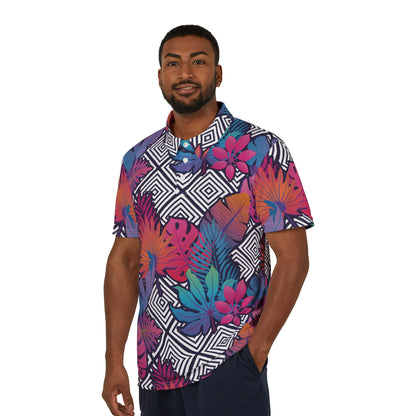 Exotic Gradient Flowers Premium Unisex Polo Shirt