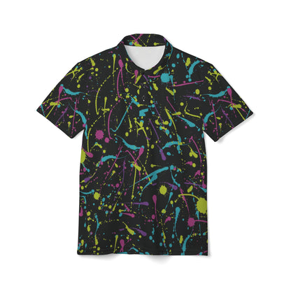 Bright Splattered Paint Premium Unisex Polo Shirt