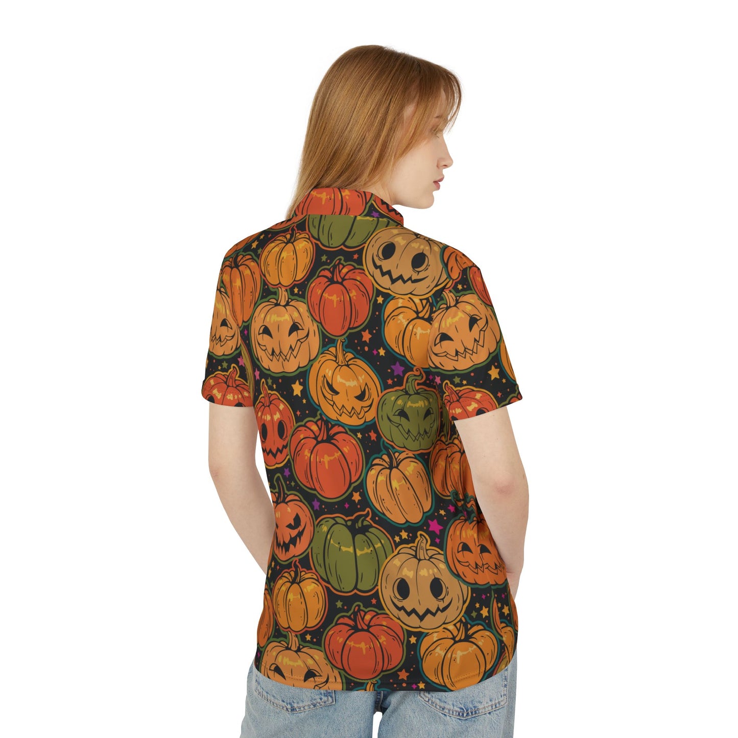 Evil Pumpkin Patch Premium Unisex Polo Shirt