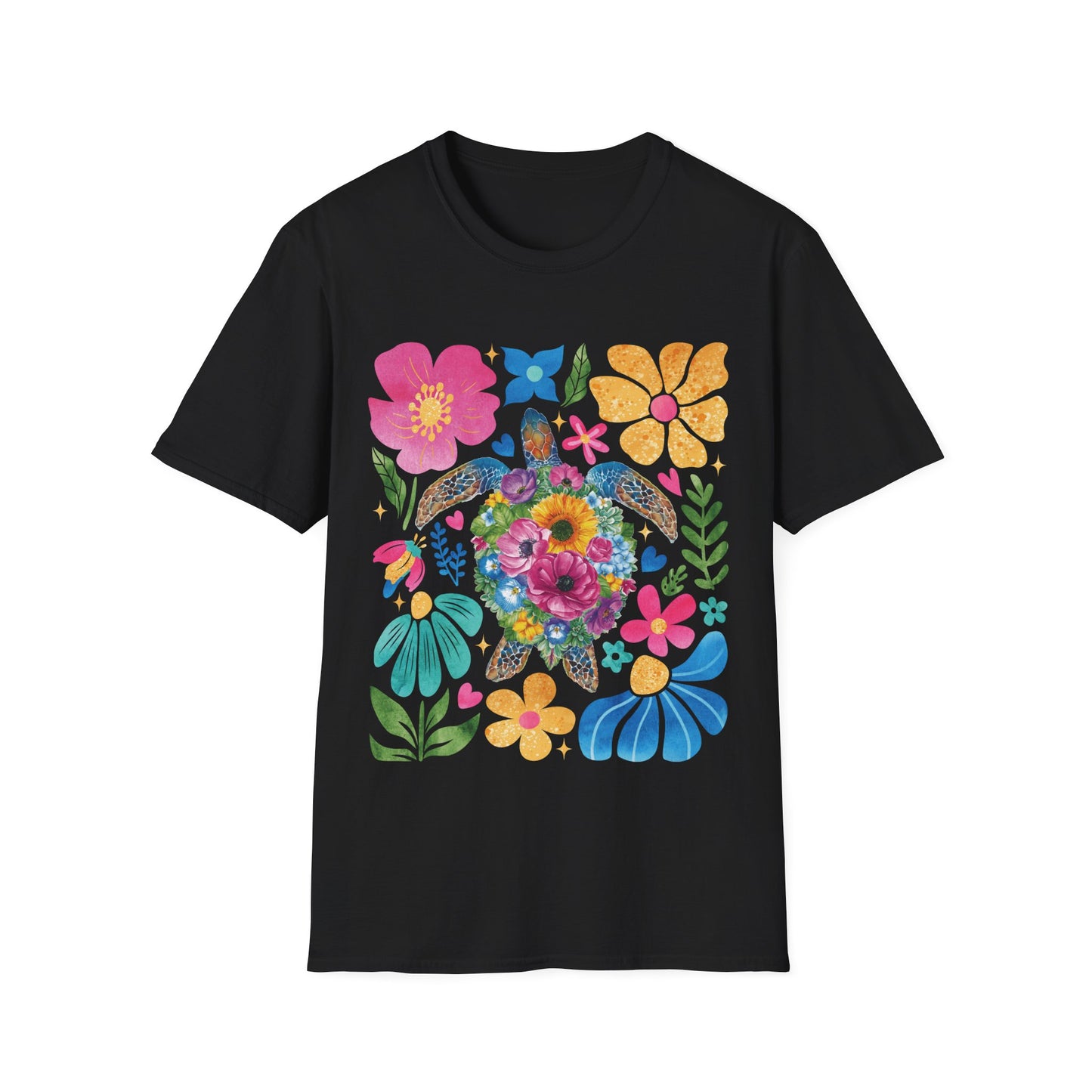 Floral Turtle Unisex T-Shirt