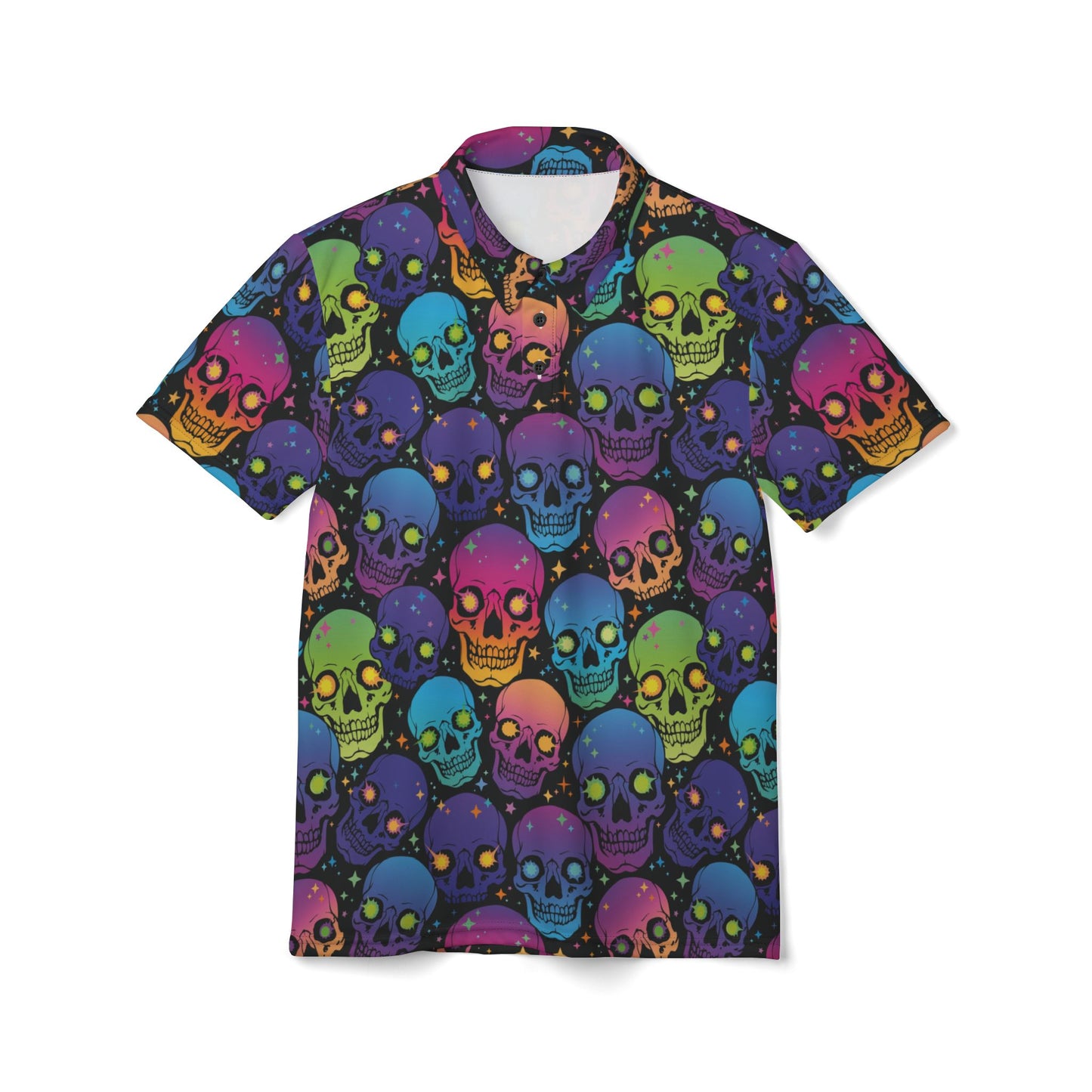 Glowing Eye Skulls Premium Unisex Polo Shirt