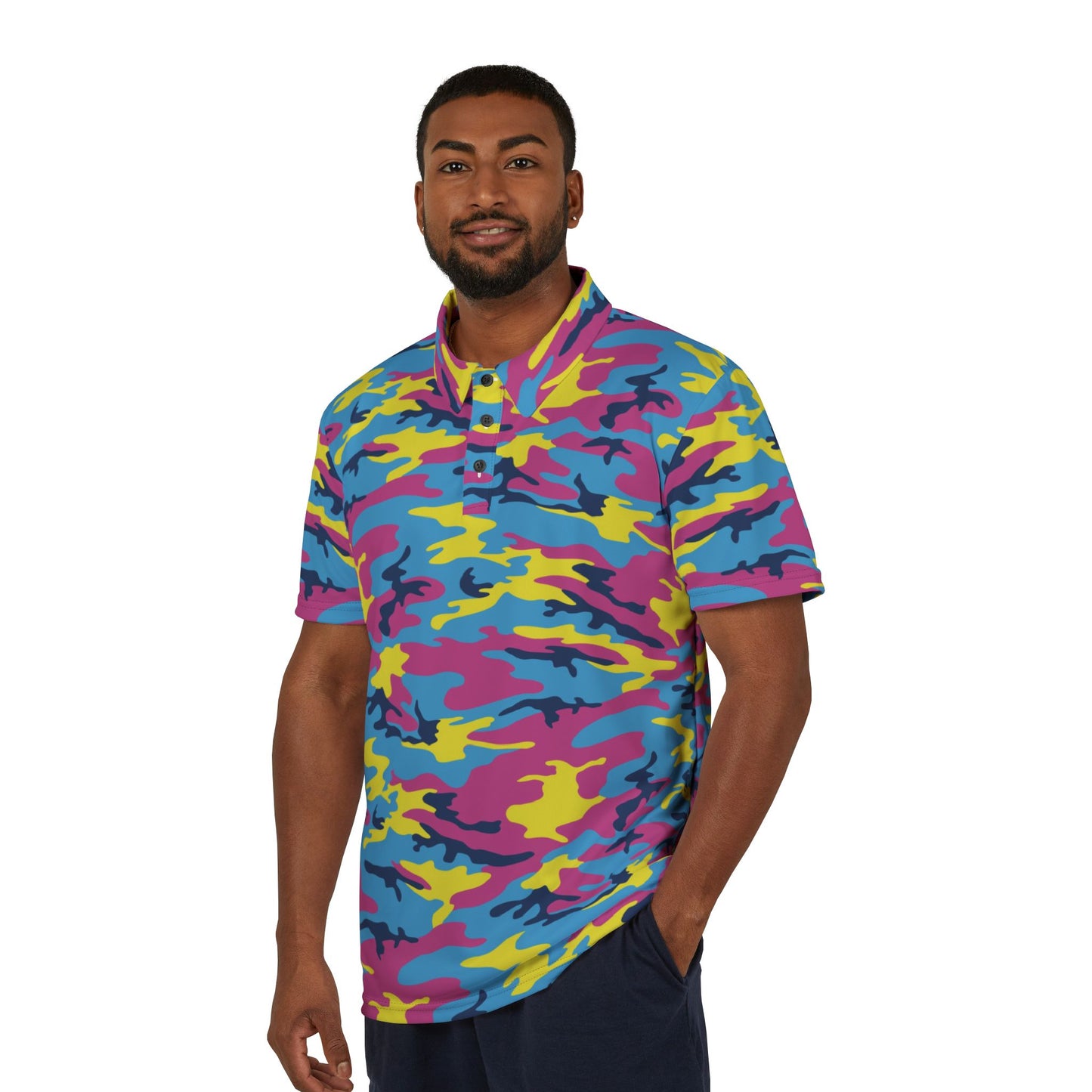 Colorful Camouflage Premium Unisex Polo Shirt