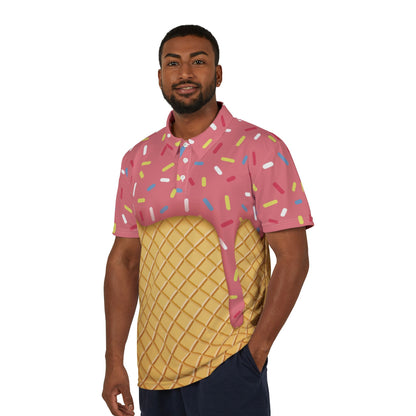 Strawberry Ice Cream Cone Unisex Polo Shirt