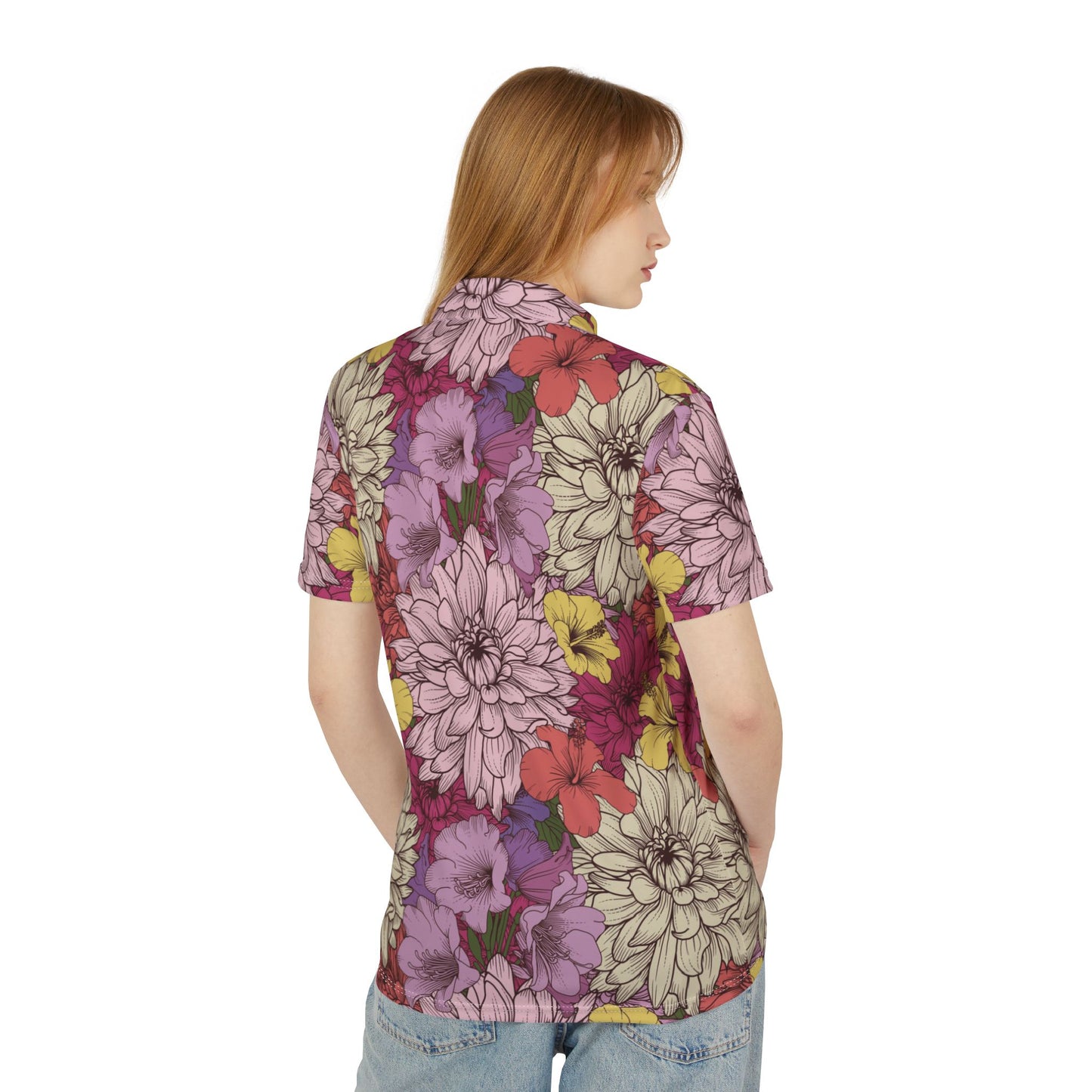 Floral Bloom Premium Unisex Polo Shirt