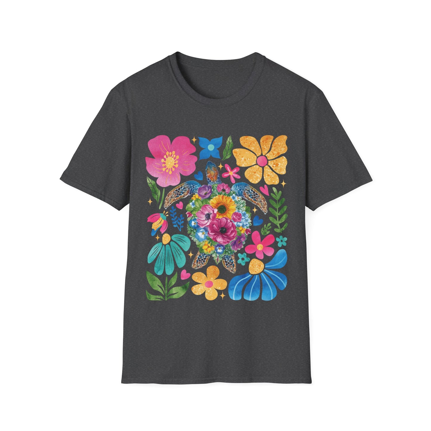 Floral Turtle Unisex T-Shirt