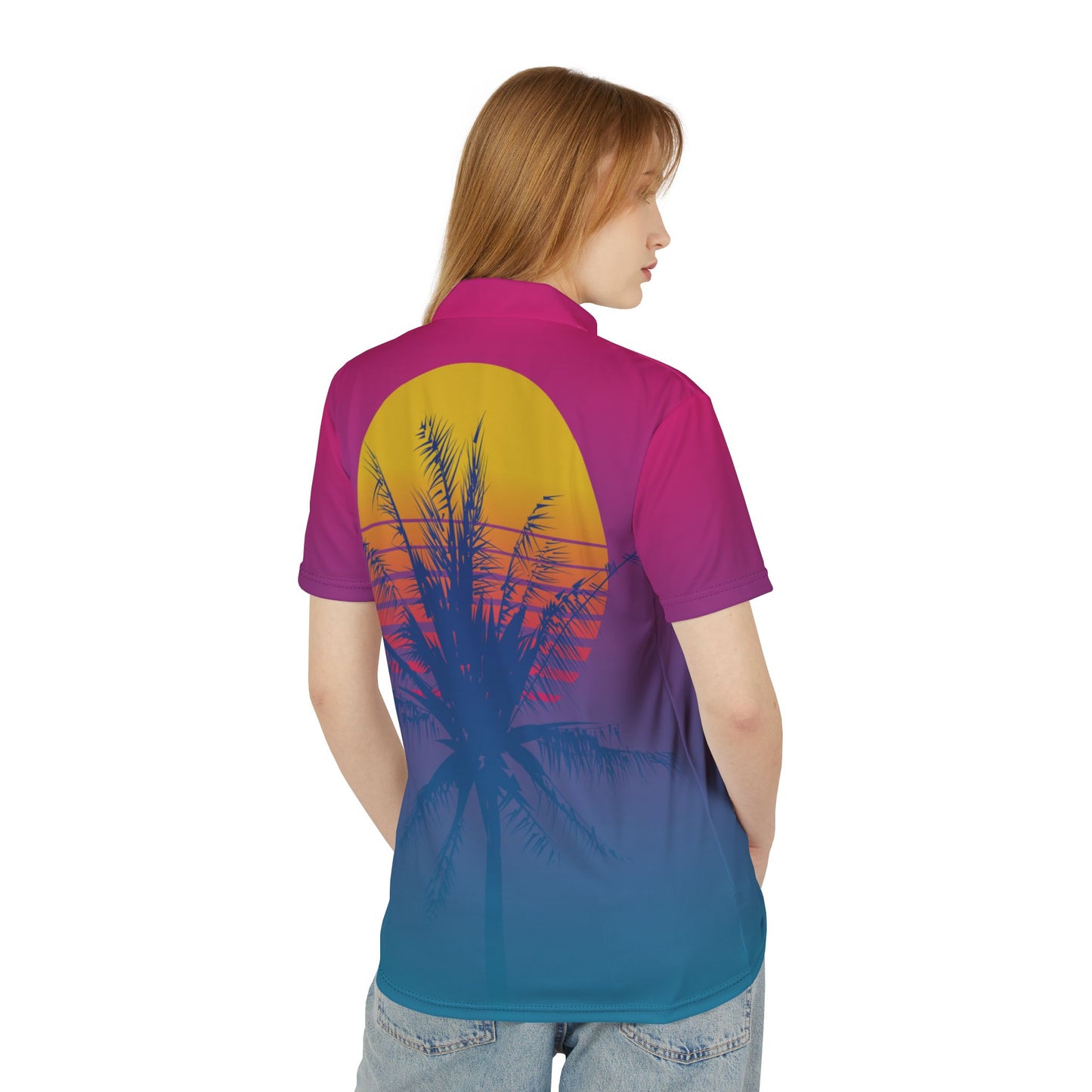 Sunset On The Beach Premium Unisex Polo Shirt