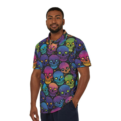 Glowing Eye Skulls Premium Unisex Polo Shirt