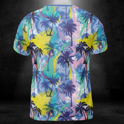 Abstract Paint Palm Trees Unisex Comfort T-Shirt