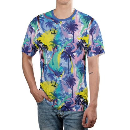 Abstract Paint Palm Trees Unisex Comfort T-Shirt