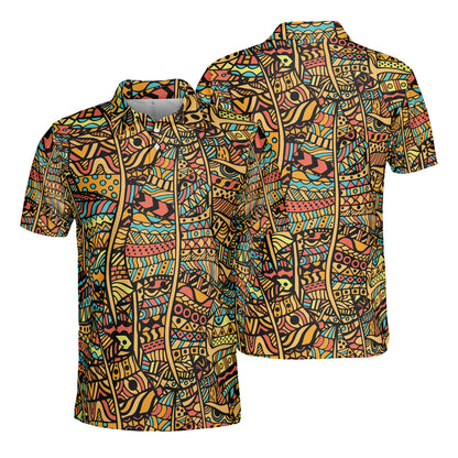 African Zentangle Polo Shirt