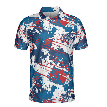 American Dripping Paint Polo Shirt