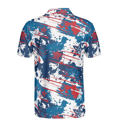 American Dripping Paint Polo Shirt
