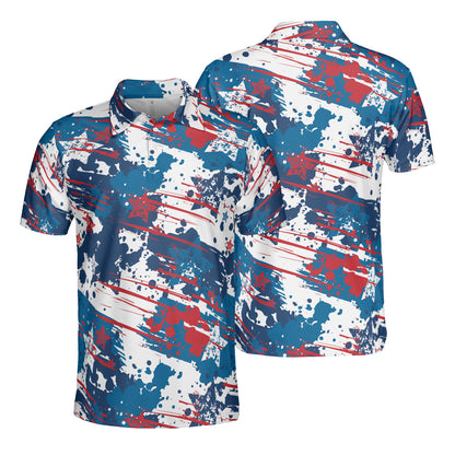 American Dripping Paint Polo Shirt