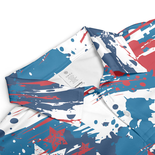 American Dripping Paint Polo Shirt