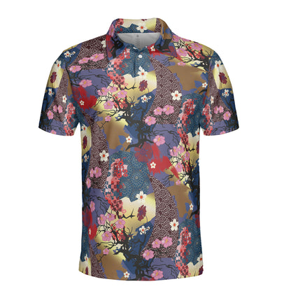 Asian Collage Polo Shirt